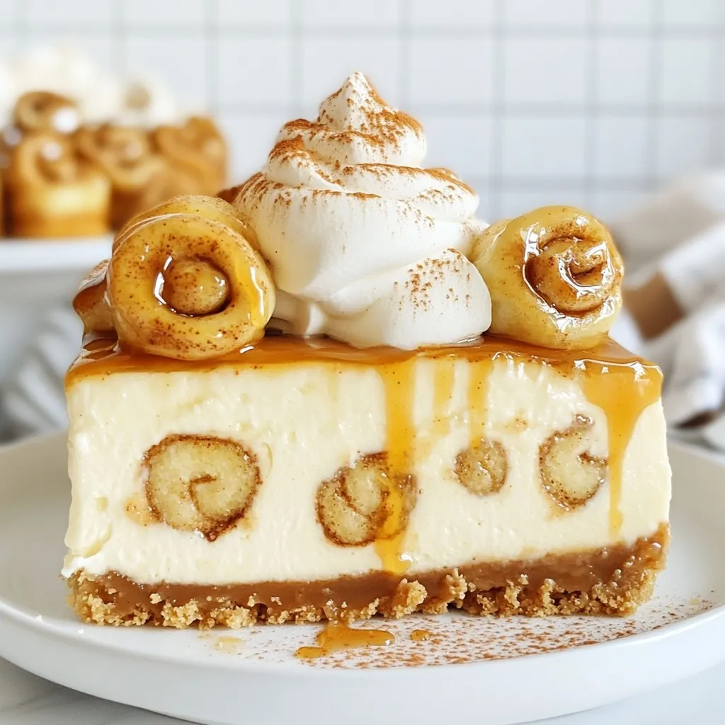 No-Bake Cinnamon Roll Cheesecake Creamy Delight