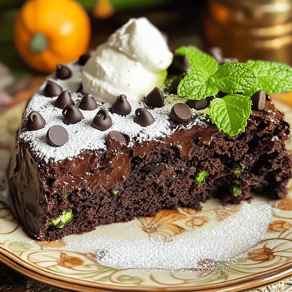 Dark Chocolate Zucchini Cake Delightful and Moist Recipe