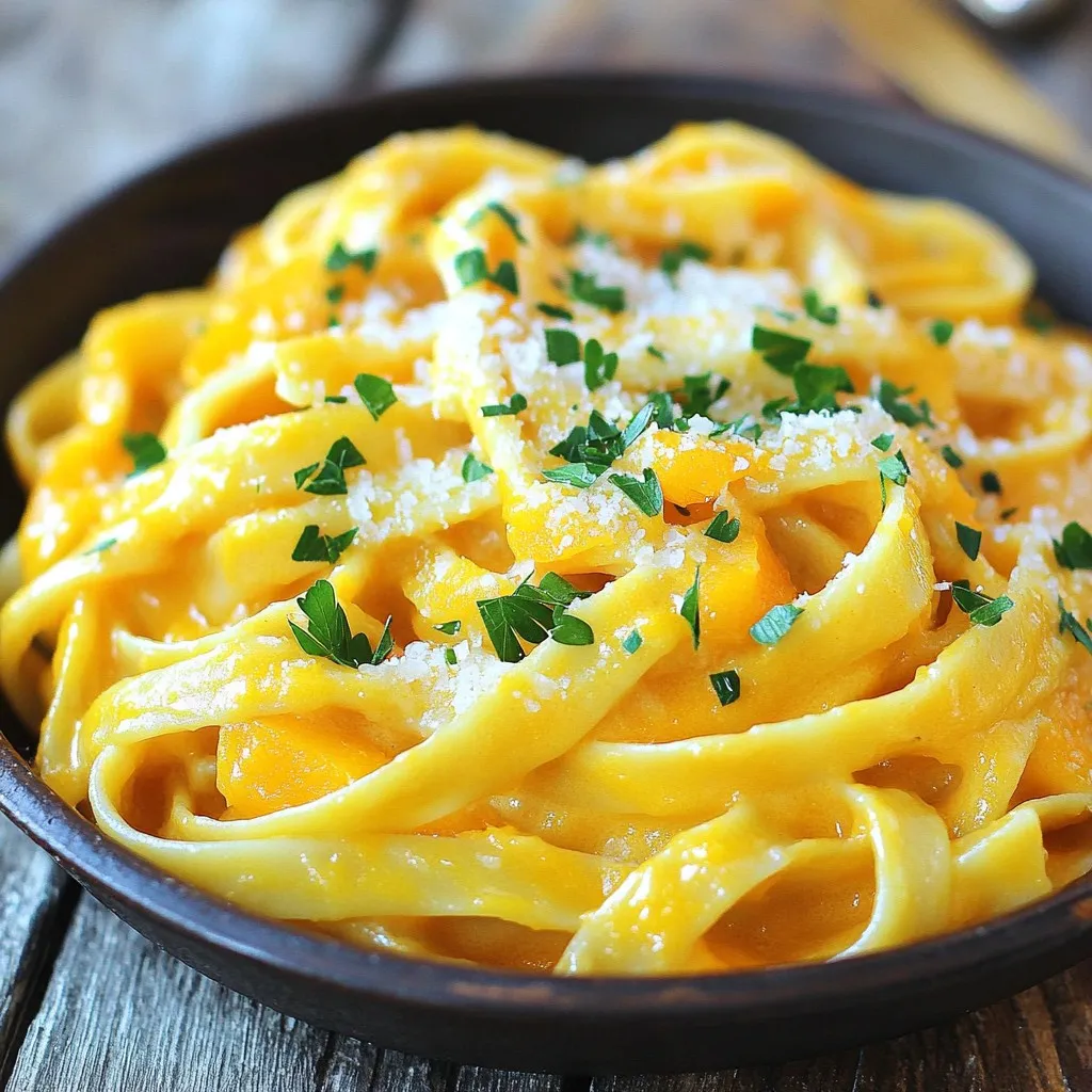 Creamy Butternut Squash Alfredo Pasta Delight