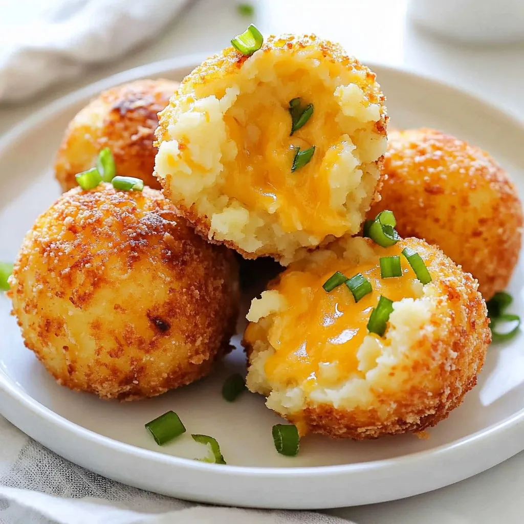 Air Fryer Cheesy Mashed Potato Balls Delight