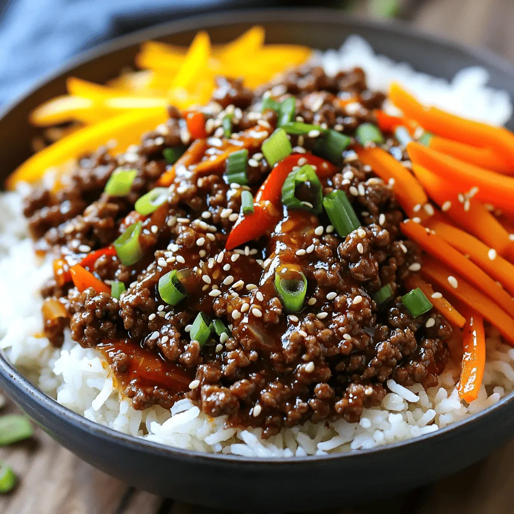 Spicy Korean Beef Bowls Flavorful and Quick Meal