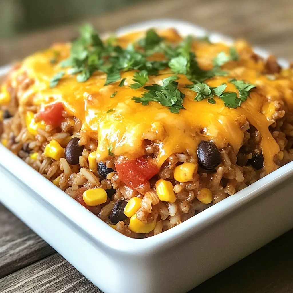 Cheesy Hamburger Rice Casserole Simple and Delicious Meal