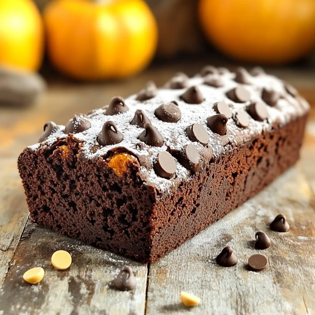 Bakery Style Chocolate Pumpkin Loaf Rich and Tasty Treat