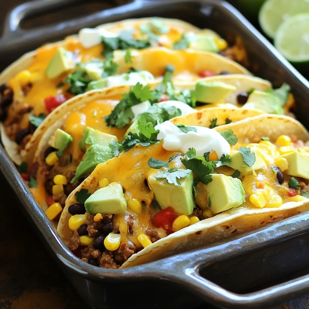 Oven Baked Cheesy Tacos Easy Family Dinner Recipe