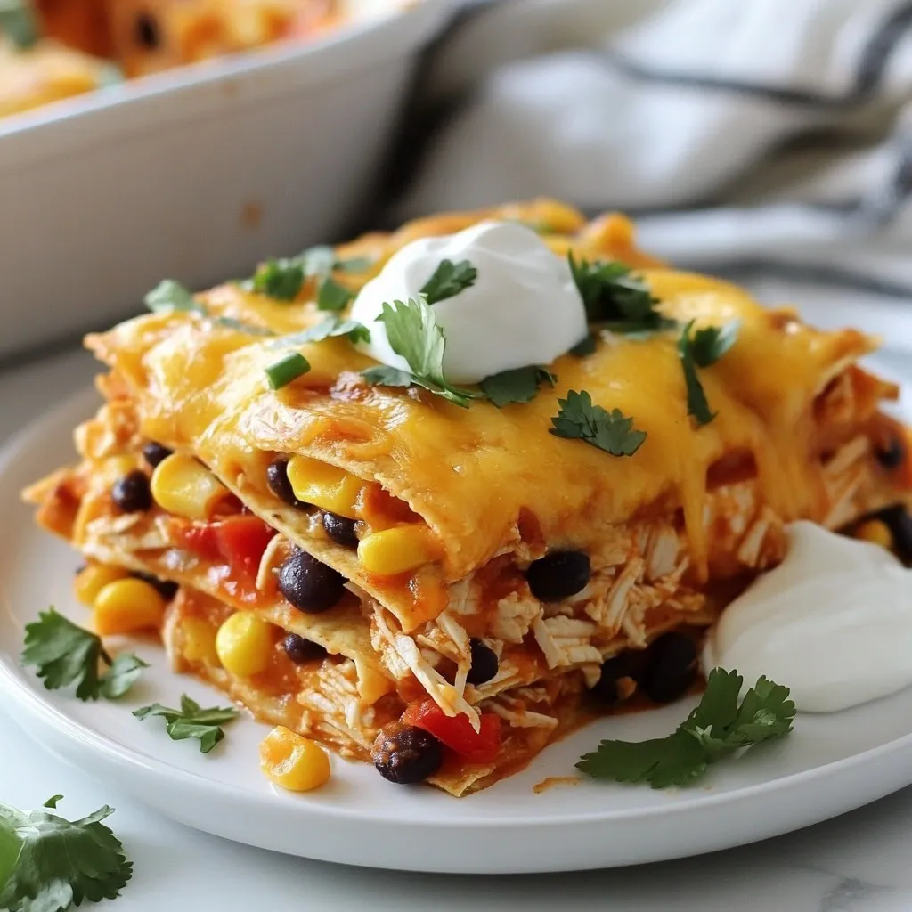 Cheesy Chicken Burrito Casserole Easy and Satisfying