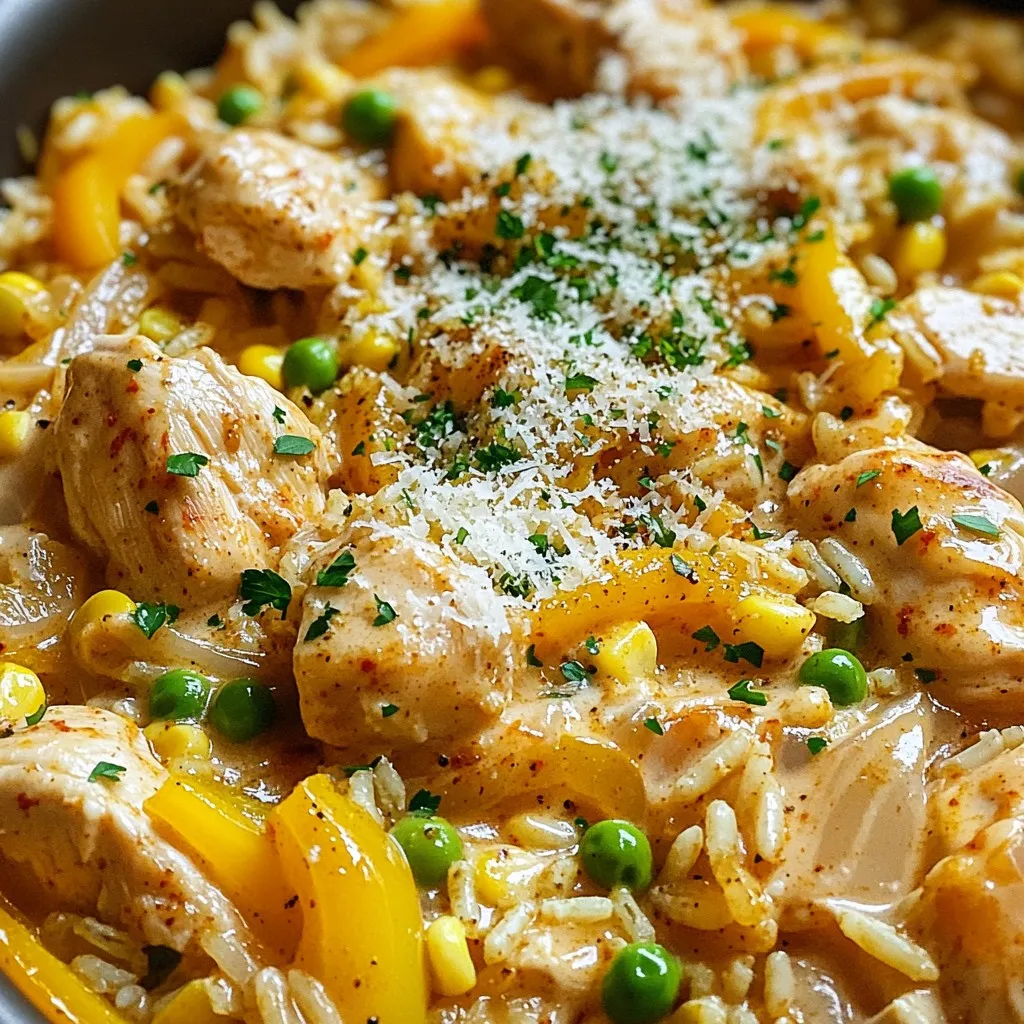 One-Pot Creamy Cajun Chicken and Rice Delight