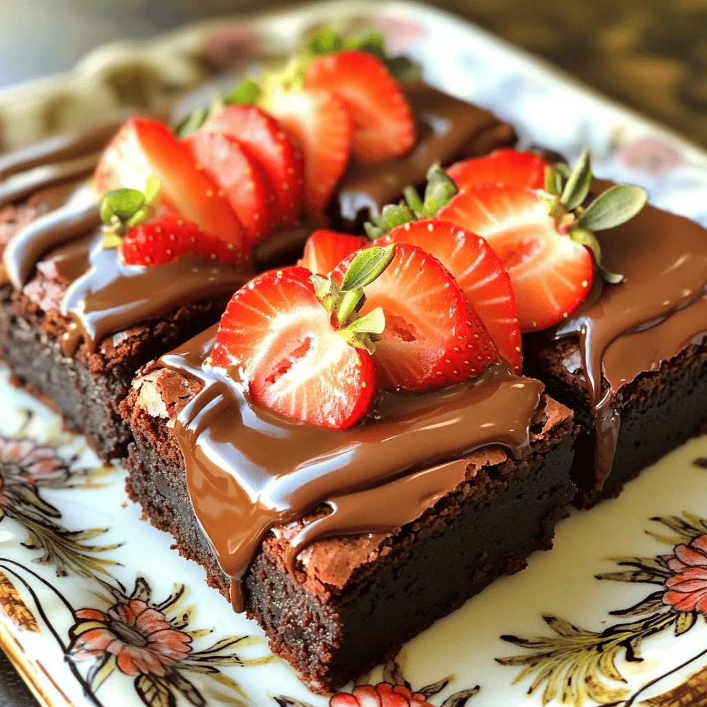 Chocolate Covered Strawberry Brownies Irresistible Treat
