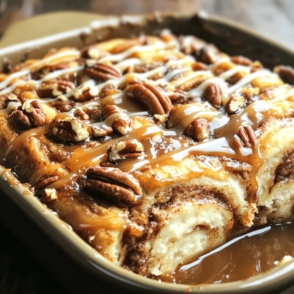 Caramel Pecan Cinnamon Roll Bake Sweet and Simple Treat