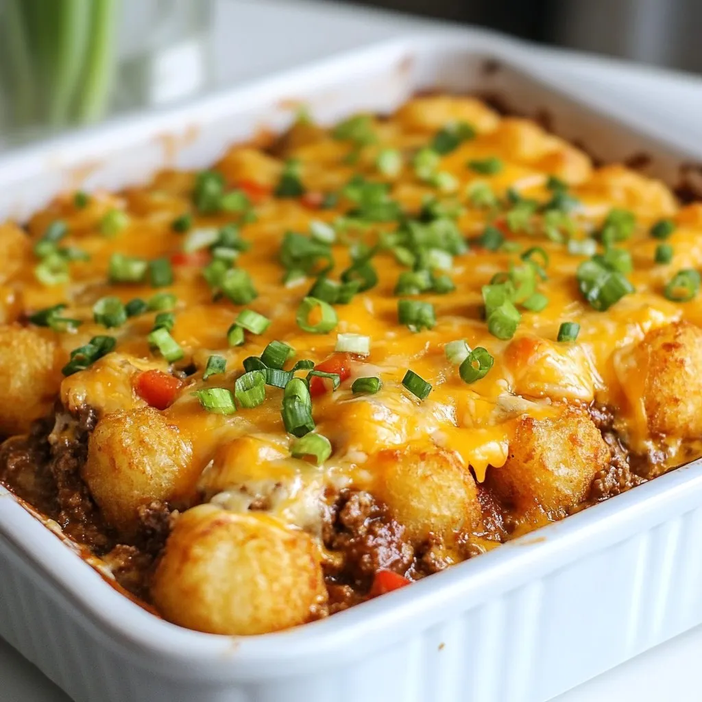 Chili Cheese Tater Tot Casserole Simple and Tasty Dish