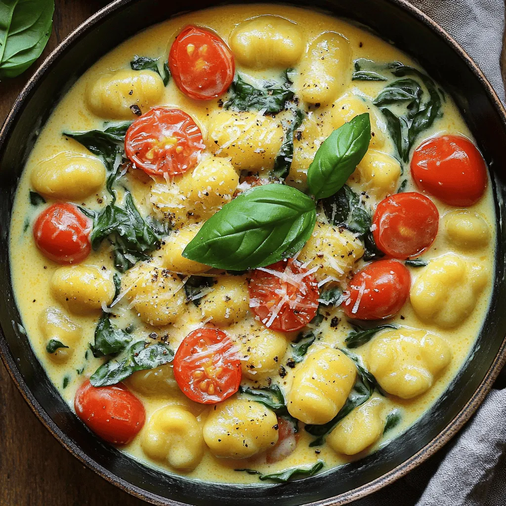 One Skillet Creamy Tuscan Gnocchi Easy Dinner Recipe