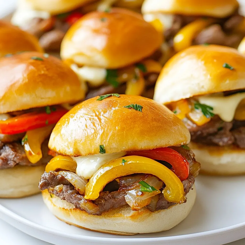 Philly Cheesesteak Sliders Savory and Simple Recipe