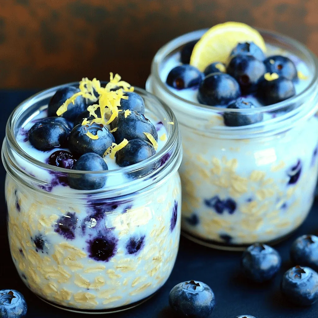 Blueberry Lemon Overnight Oats Easy and Tasty Recipe