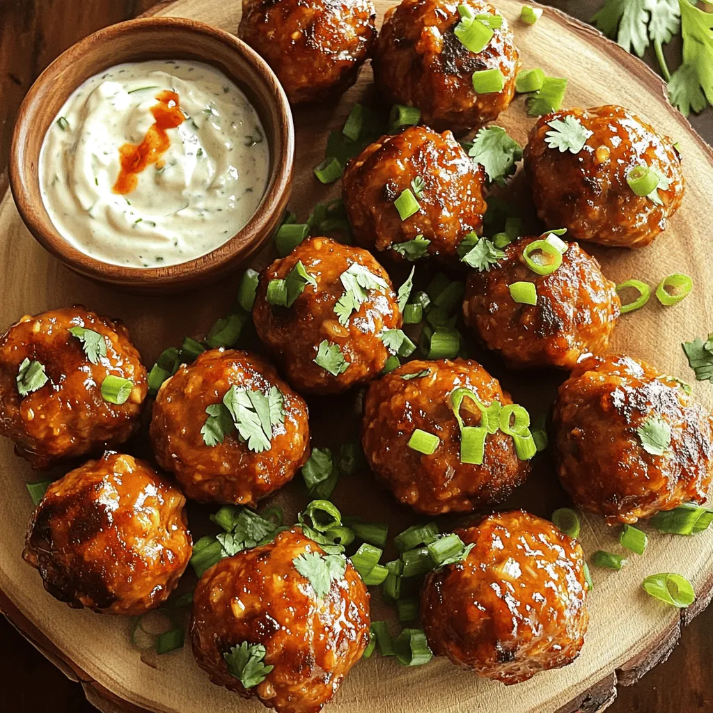 Korean BBQ Meatballs with Spicy Mayo Dip Delight