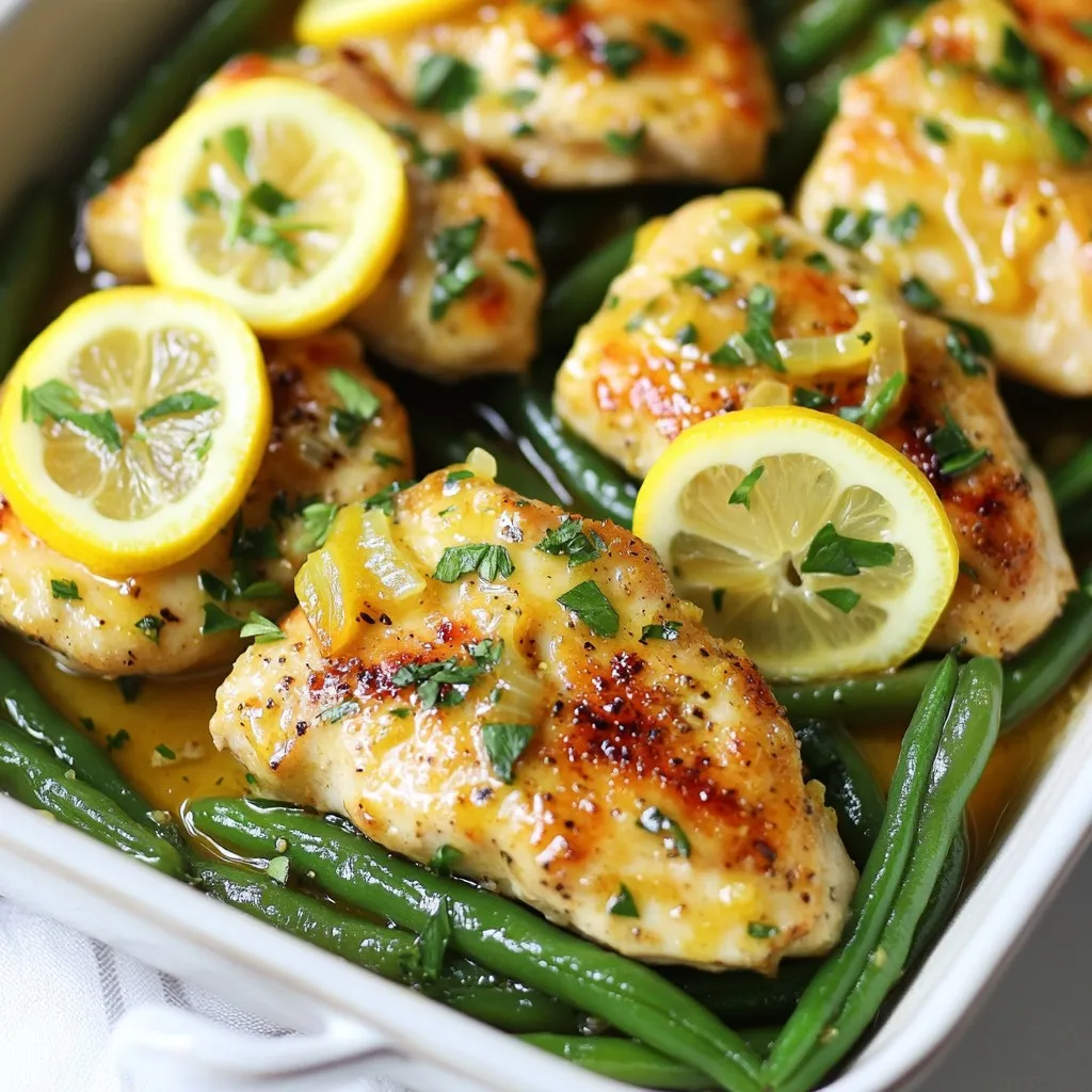 Lemon Garlic Chicken &#038; Green Beans Skillet Delight