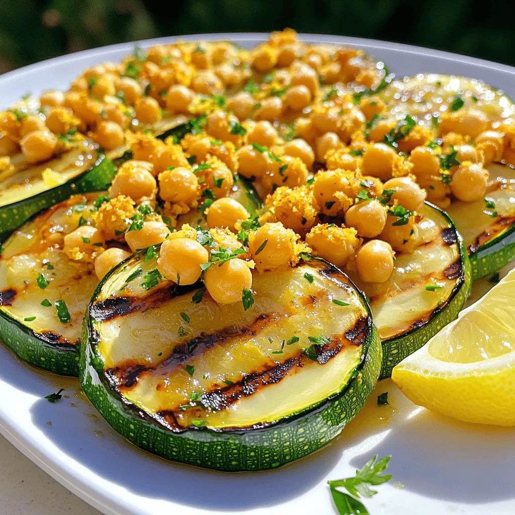 Lemony Grilled Zucchini &#038; Crispy Chickpeas Delight