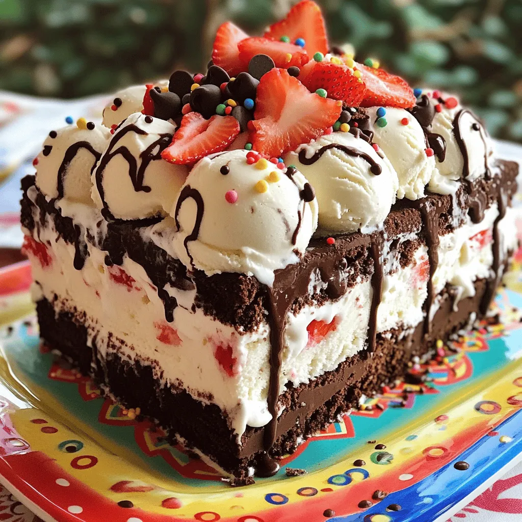 Neapolitan Ice Cream Sandwich Cake Tasty Delight