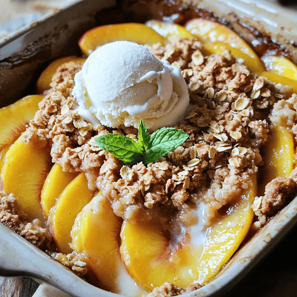 Peach Crisp Delight Quick and Easy Dessert Recipe