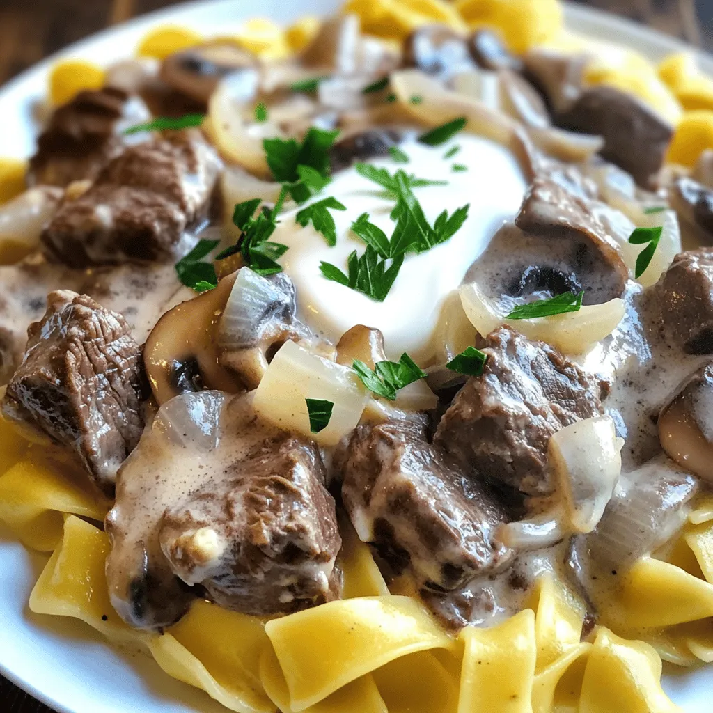 Satisfying Slow Cooker Beef Stroganoff Simple Recipe