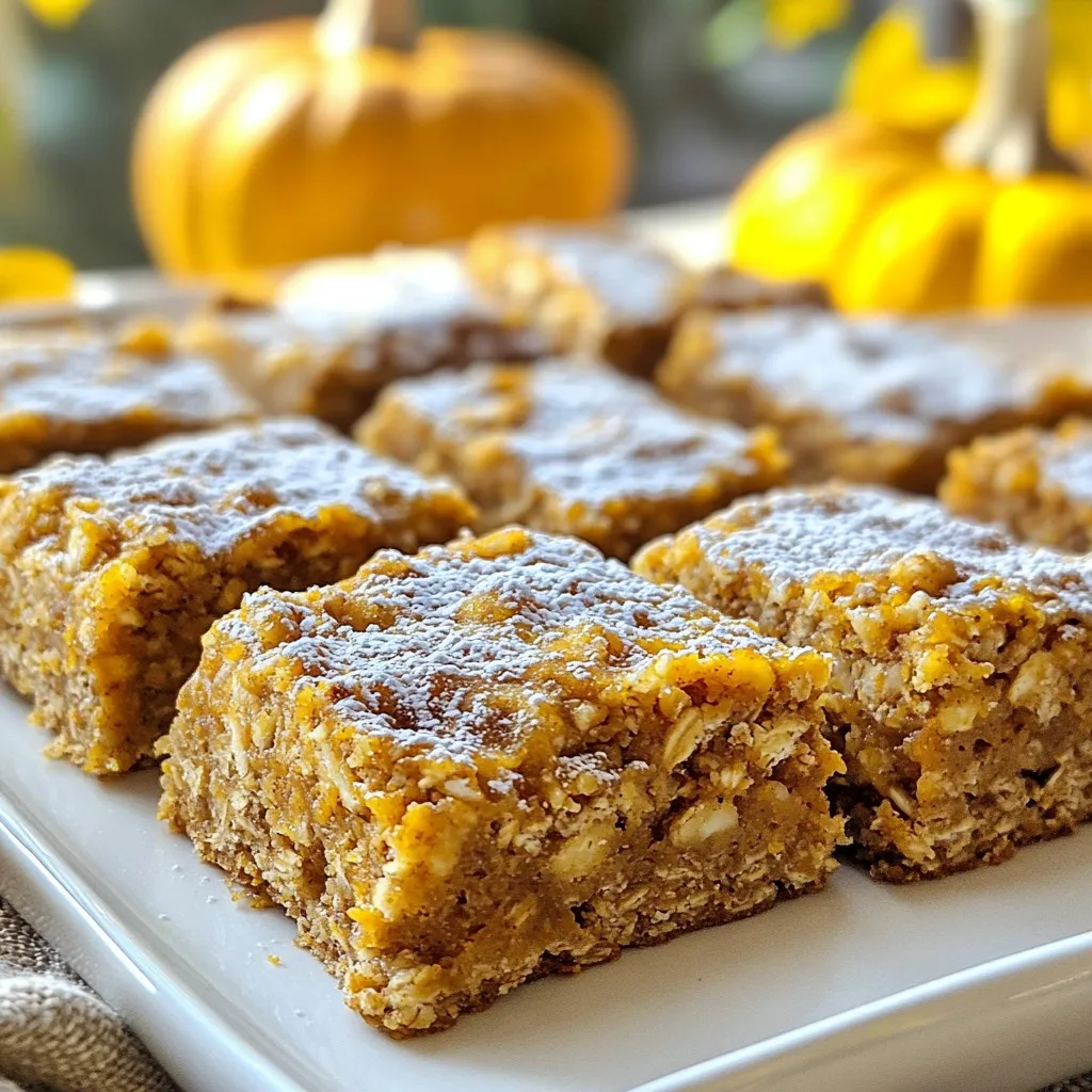 Pumpkin Spice Oatmeal Bars Delightful and Simple Treat