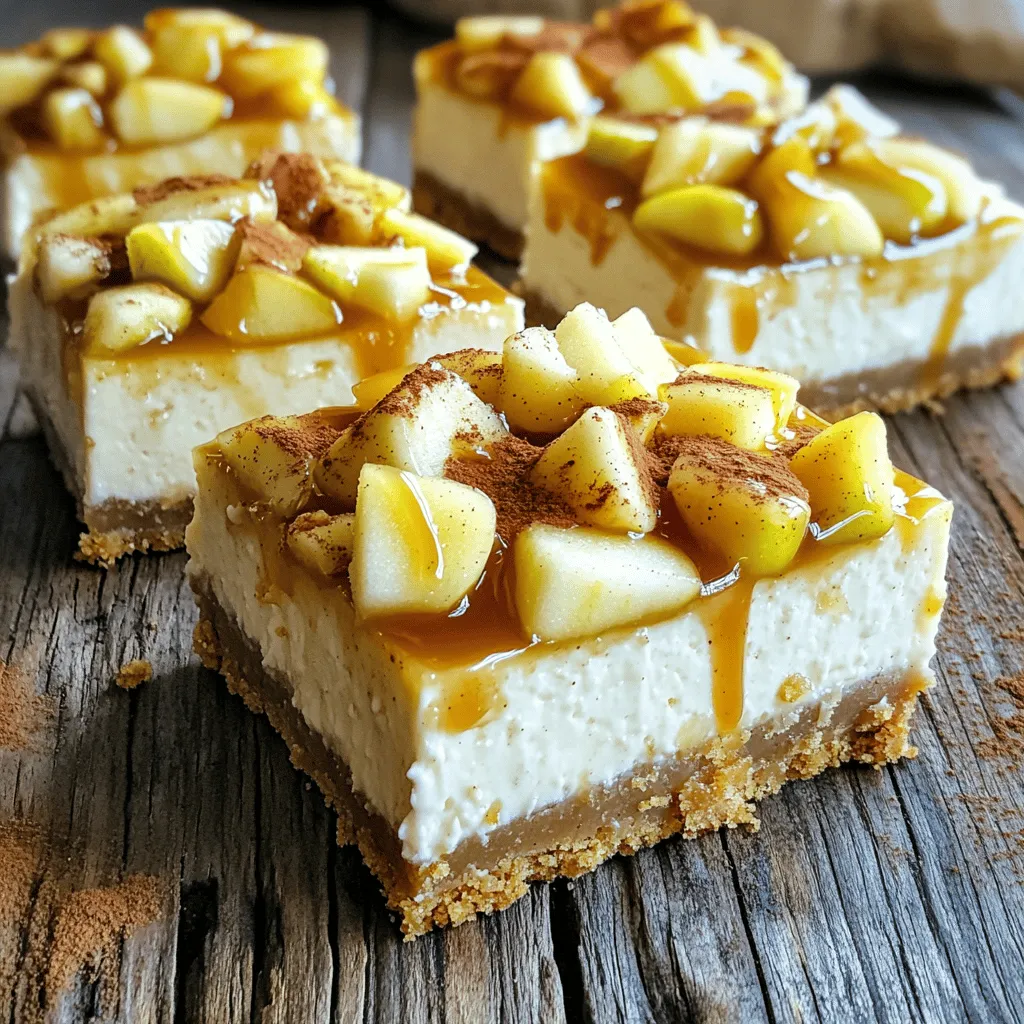 Caramel Apple Cheesecake Bars Irresistible Dessert Delight