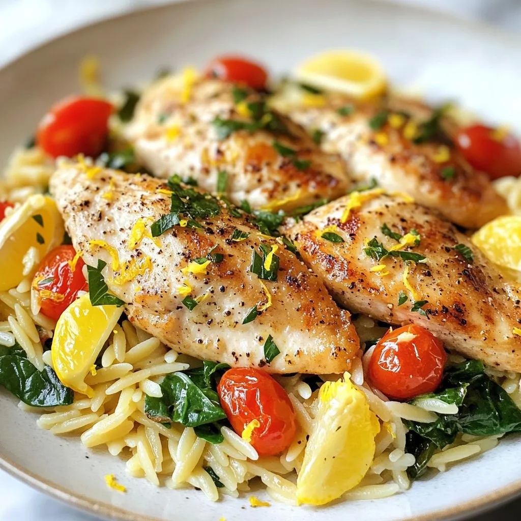 Lemon Pepper Chicken Orzo Skillet Flavorful Recipe