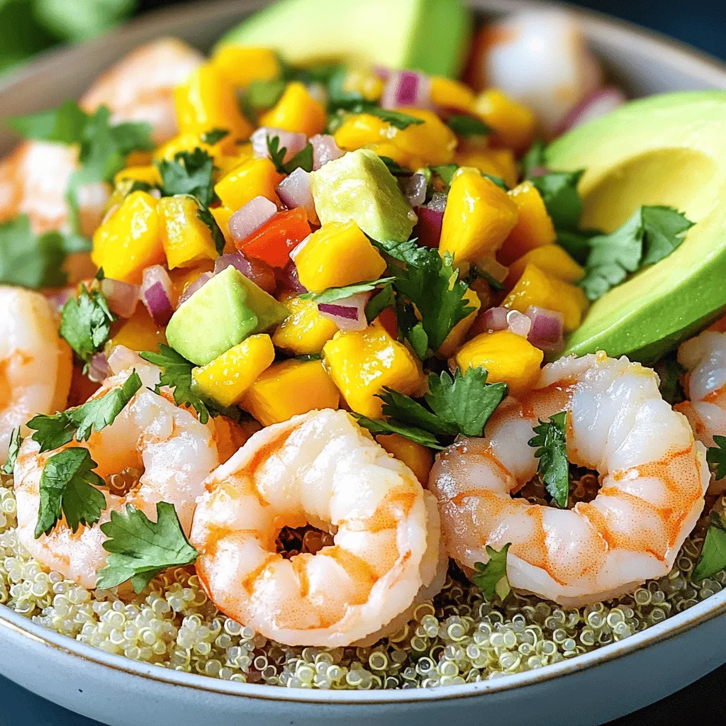 Savory Shrimp and Avocado Bowls with Mango Salsa