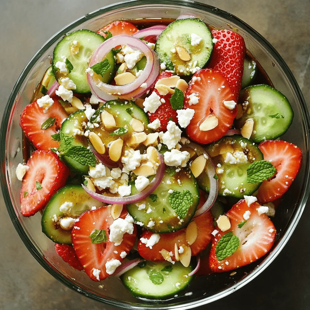 Strawberry and Cucumber Salad Fresh and Flavorful Delight