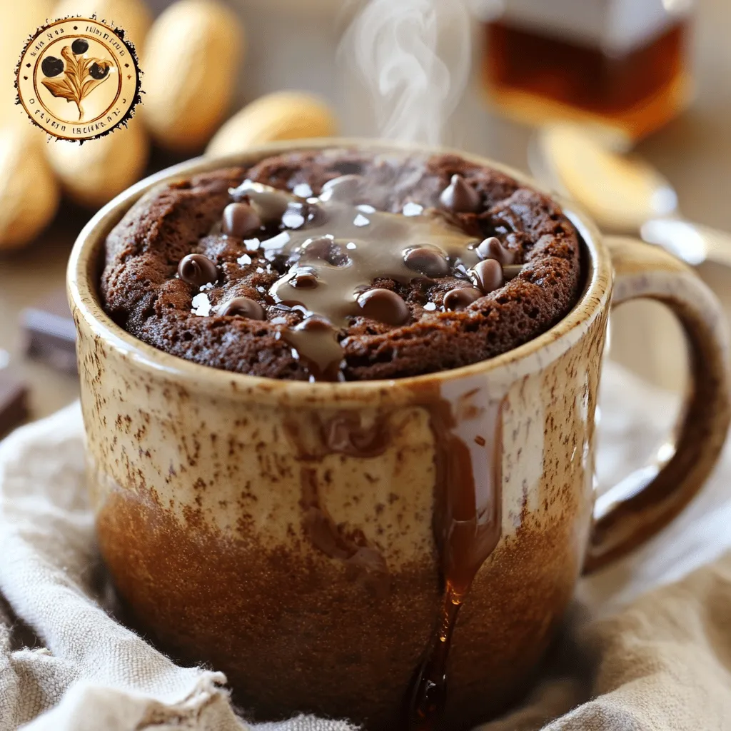 Flourless Chocolate Peanut Butter Mug Cake Delight