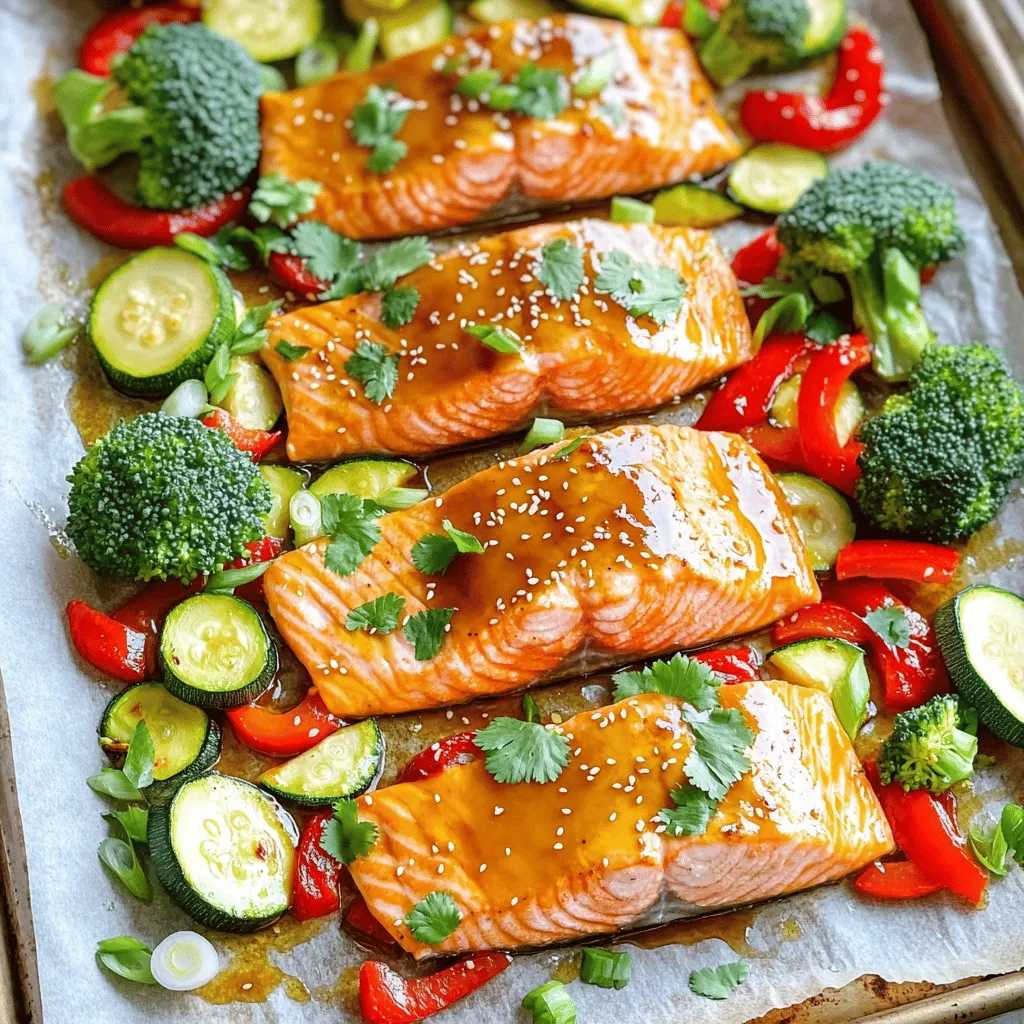 Honey Soy Salmon &#038; Veggies Sheet Pan Delightful Meal