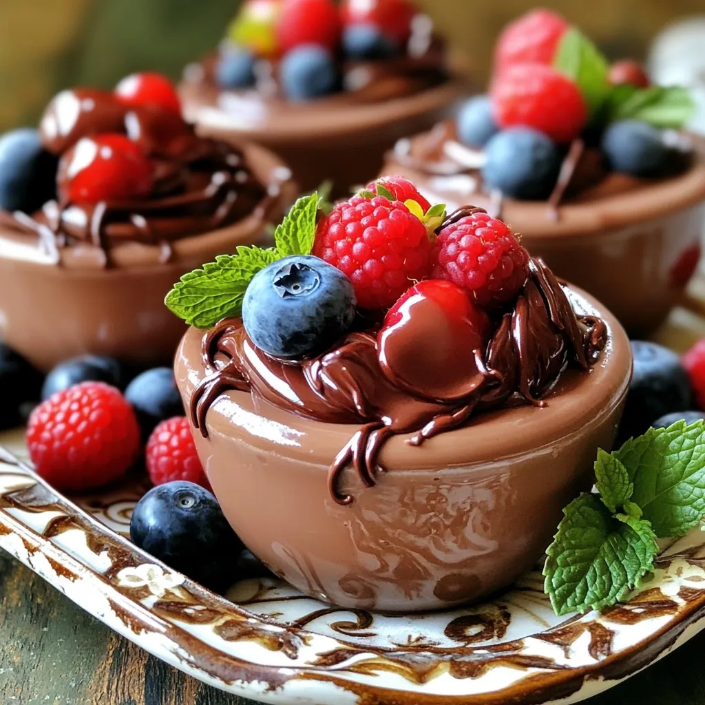 Cottage Cheese Chocolate Mousse Cups Delightful Treat