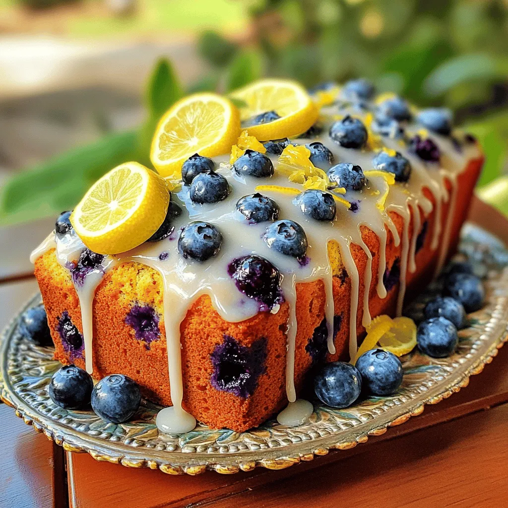 Lemon Blueberry Loaf with Glaze Perfectly Moist Recipe