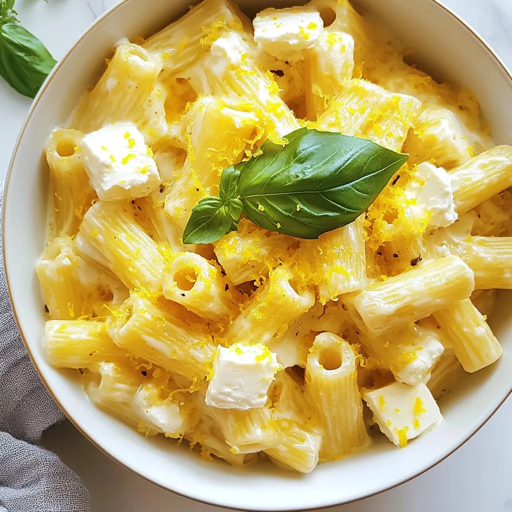Creamy Lemon Feta Pasta Fresh and Tasty Delight