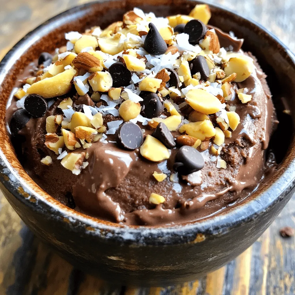 Vegan Chocolate Peanut Butter Nice Cream Delight