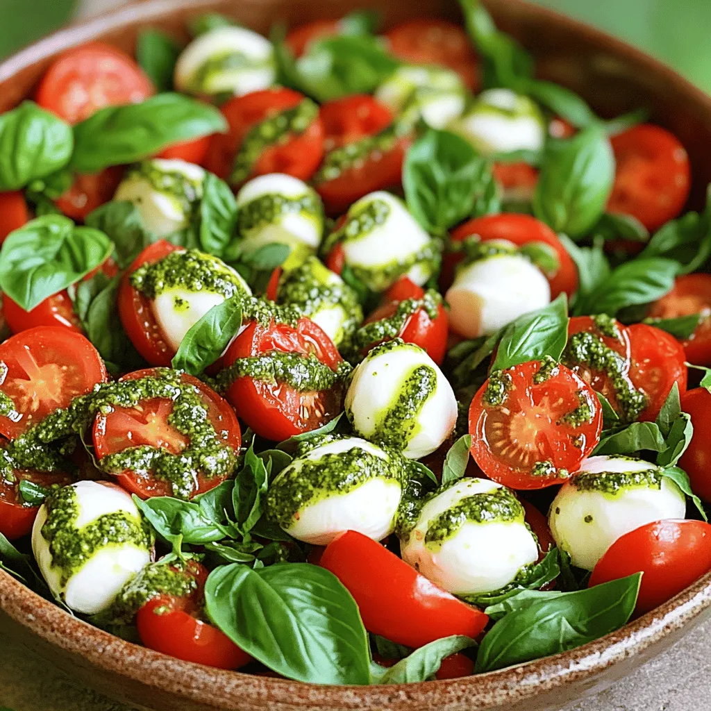 4 Ingredient Caprese Pesto Salad Fresh and Flavorful