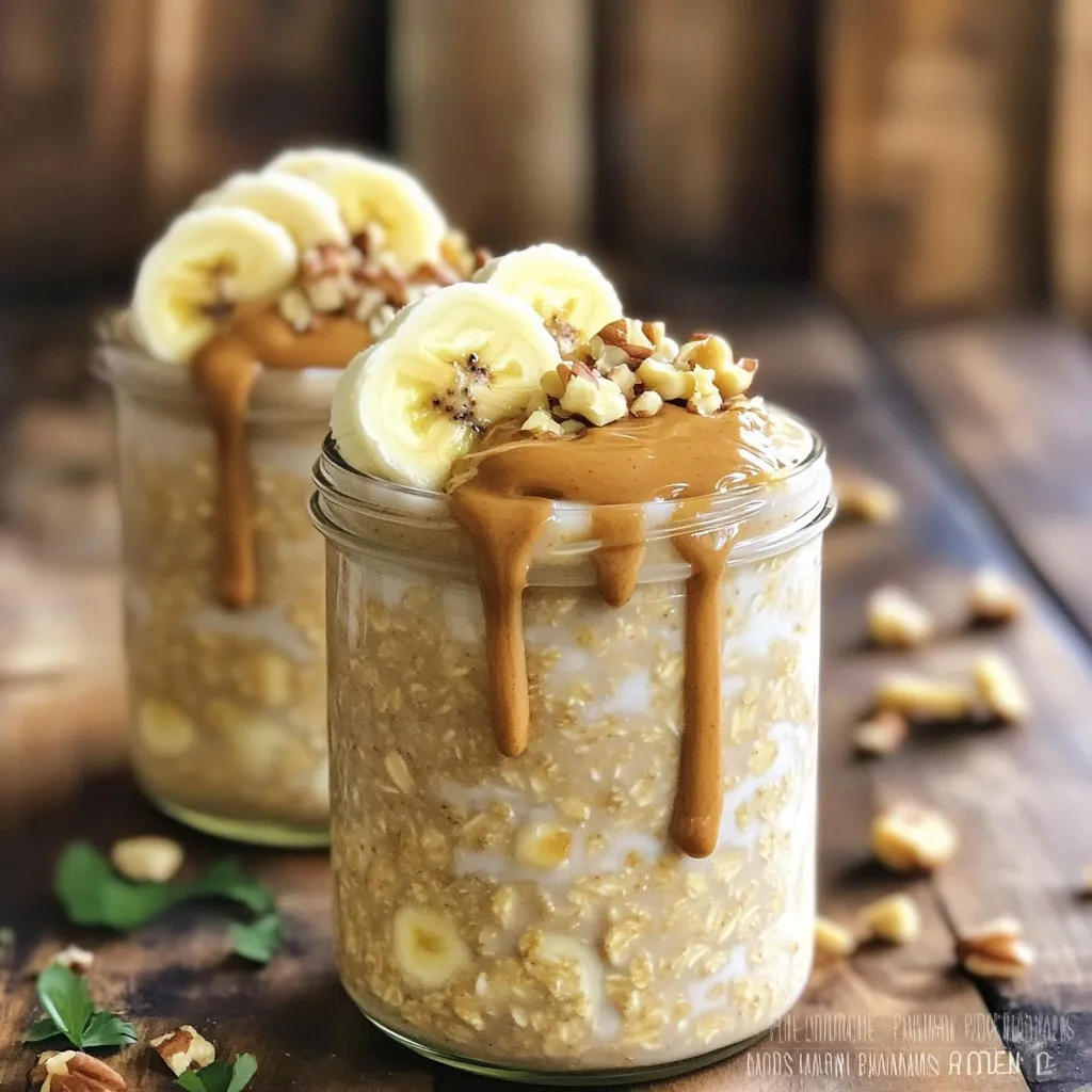 Peanut Butter Banana Overnight Oats Easy Breakfast Recipe