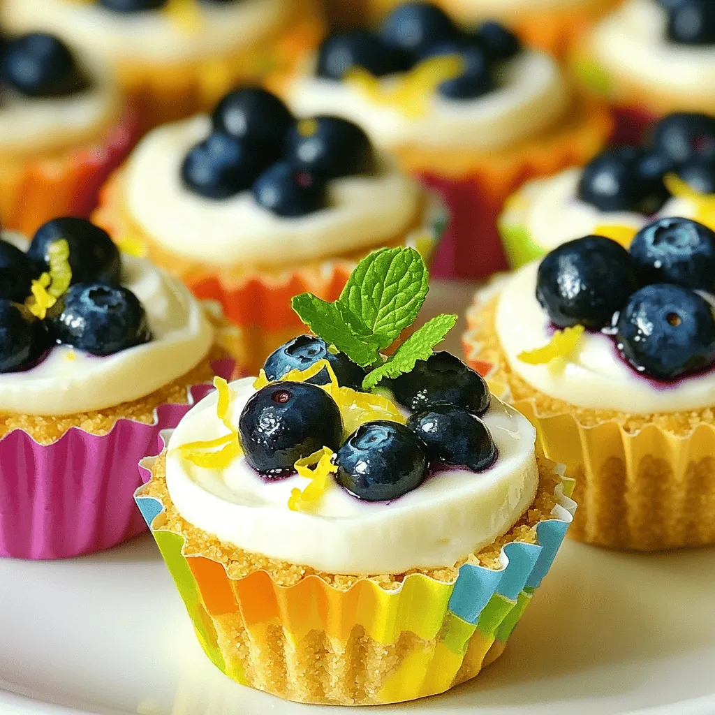 20-Minute Mini Lemon Blueberry Cheesecakes Delight