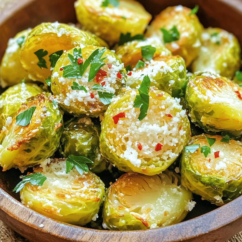 Air Fryer Garlic Parmesan Brussels Sprouts Delight