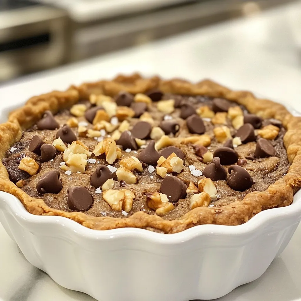 Healthy Chocolate Chip Cookie Pie Dreamy Dessert Recipe