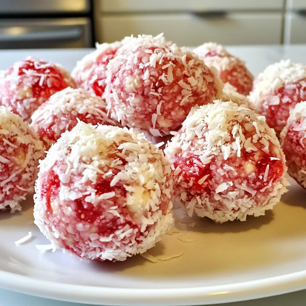 Strawberry Cheesecake Protein Balls Simple and Tasty