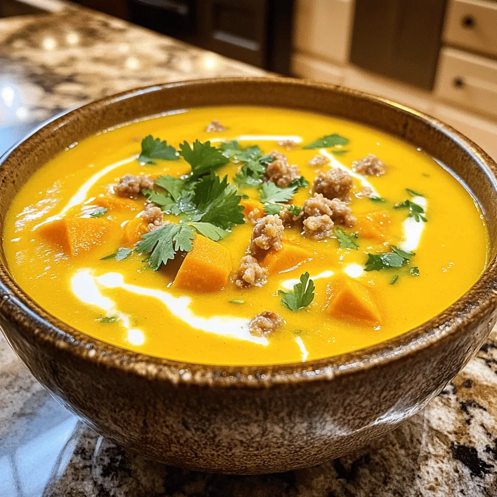 Creamy Sweet Potato and Sausage Soup Recipe Delight
