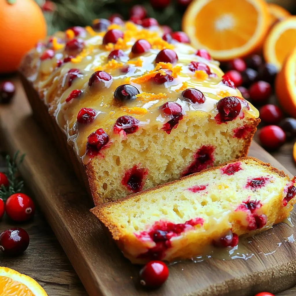 Warm Cranberry Orange Glazed Bread Delightful Recipe