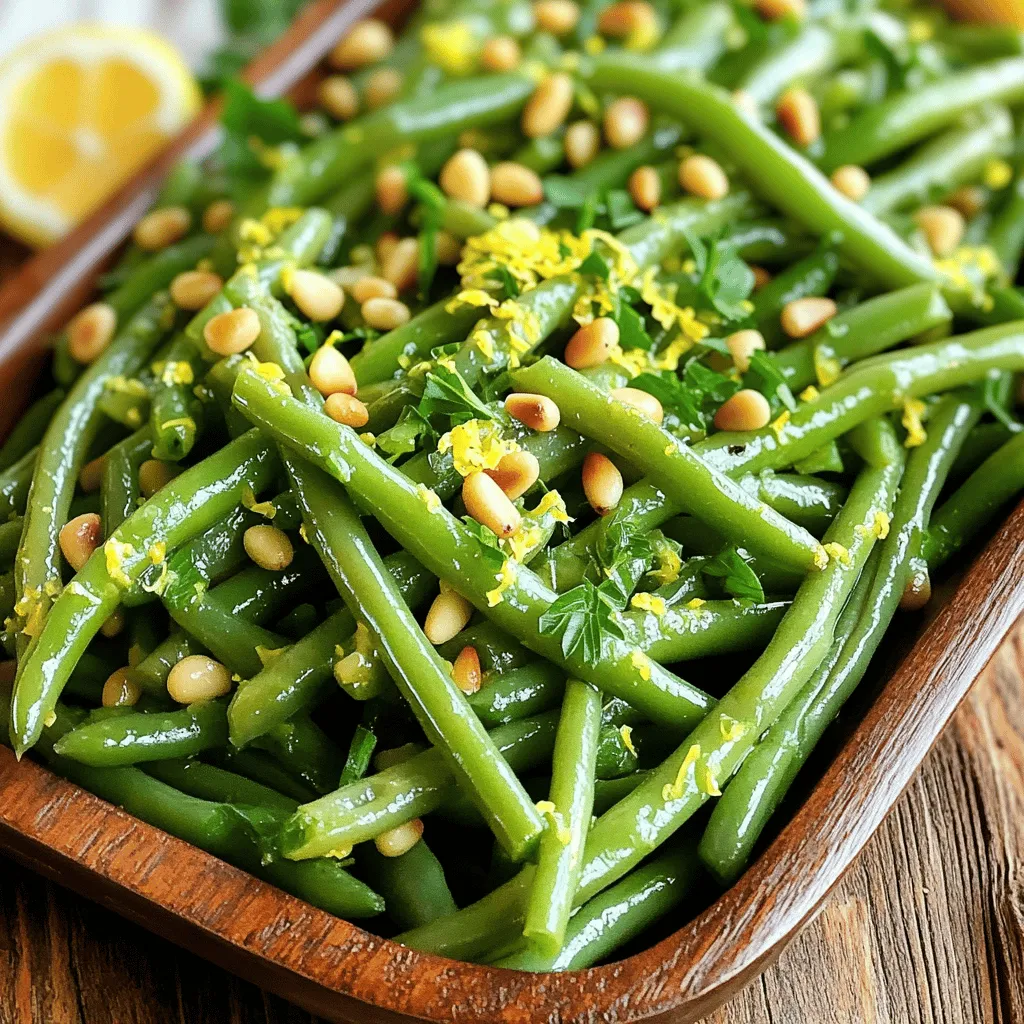 Green Beans with Lemon and Pine Nuts Flavorful Dish