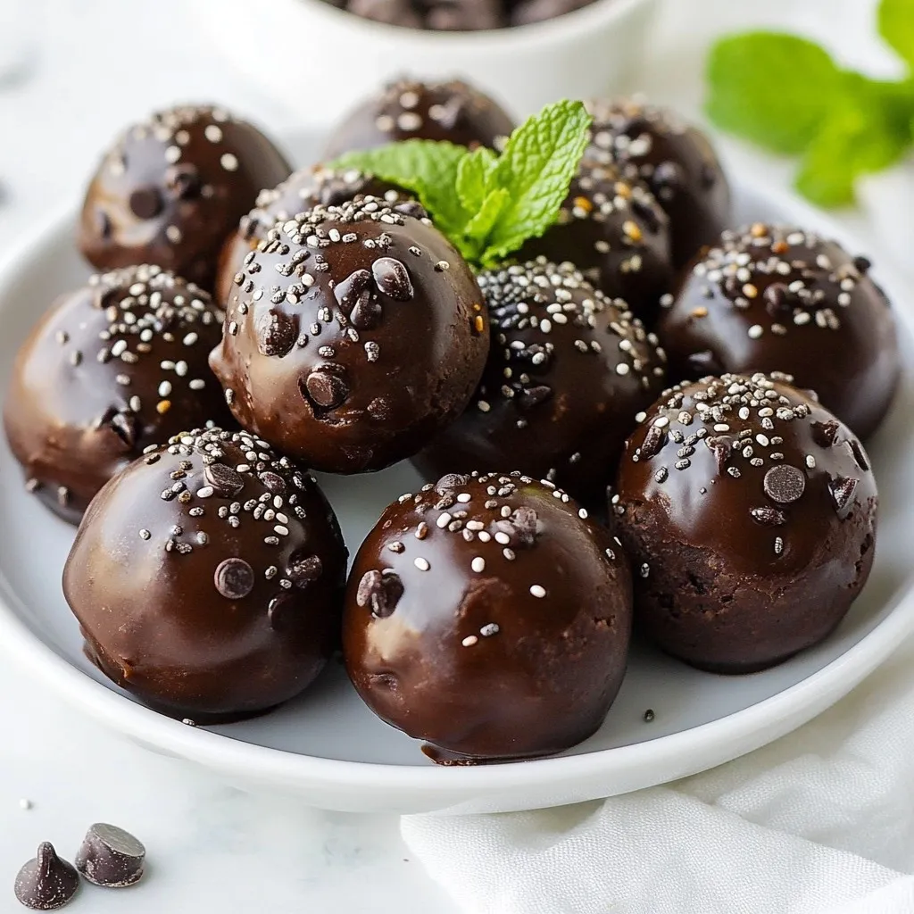 Chocolate Mint Protein Bites Tasty and Healthy Snack