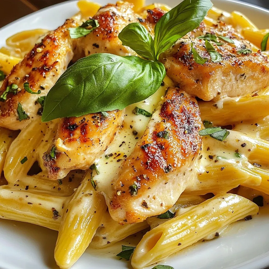 Creamy Mozzarella Chicken Pasta Quick and Easy Recipe