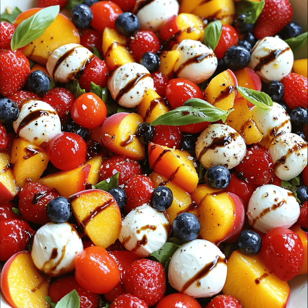 Summer Fruit Caprese Salad Delightful and Fresh Dish