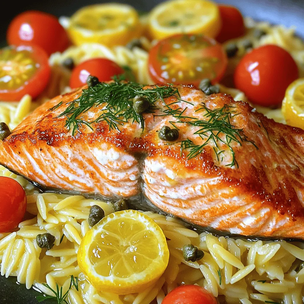 Seared Salmon with Lemon Orzo Flavorful and Easy Recipe