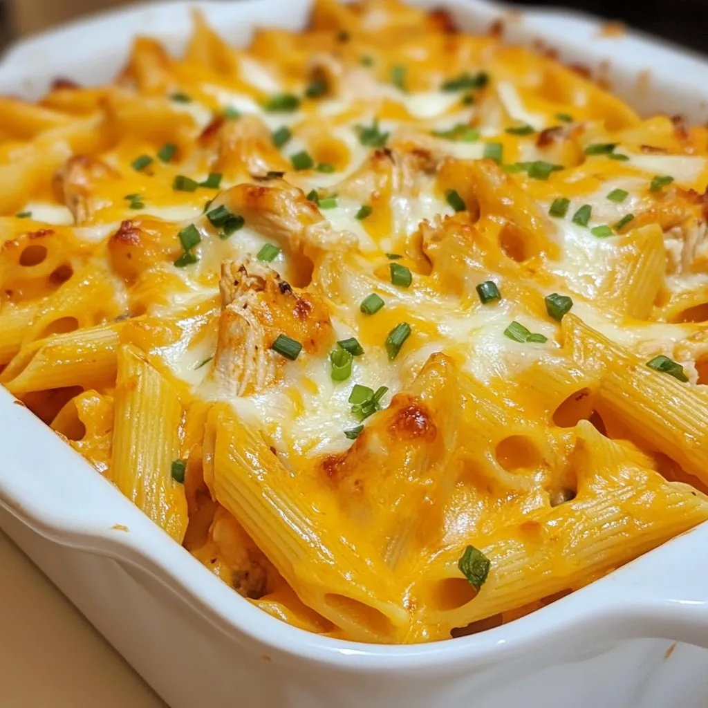 Cheesy Buffalo Chicken Pasta Bake Simple and Tasty