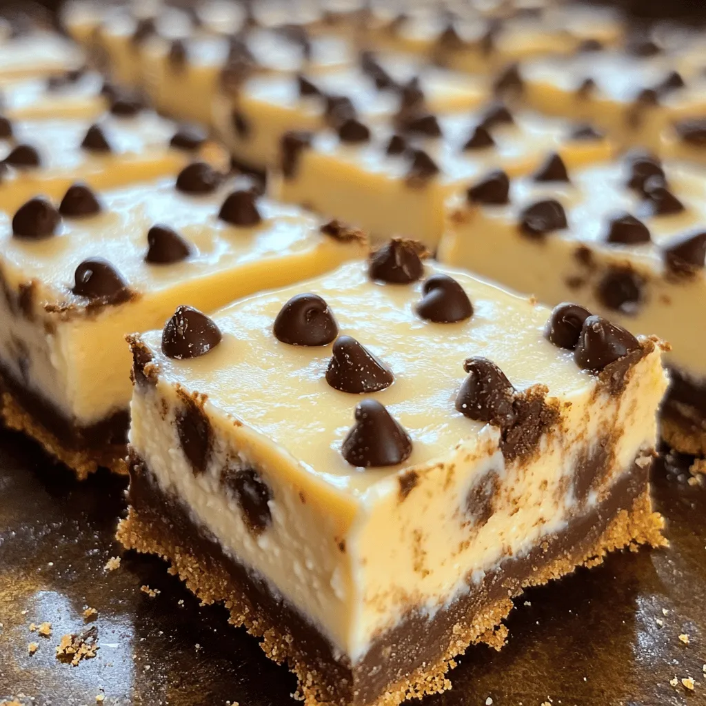 Chocolate Chip Cheesecake Bars Delightful Treat Recipe