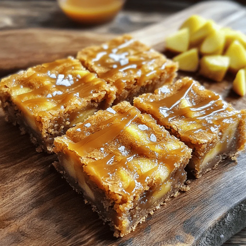 Brown Butter Salted Caramel Apple Blondies Delight