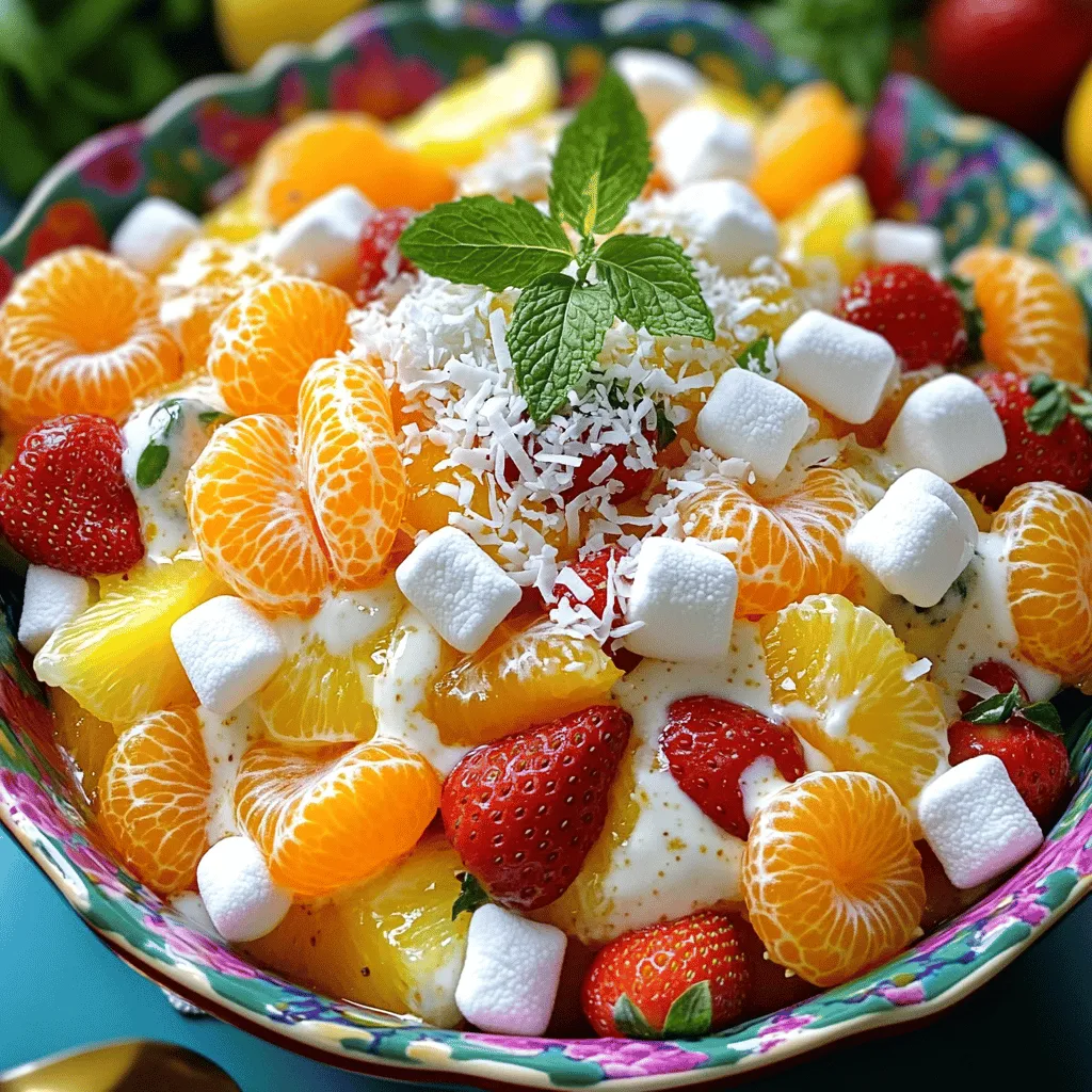 Skinny Ambrosia Fruit Salad Flavorful and Refreshing Treat